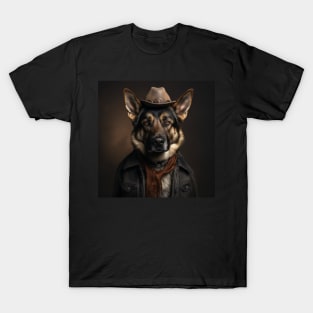 Cowboy Dog - German Shepherd Dog T-Shirt